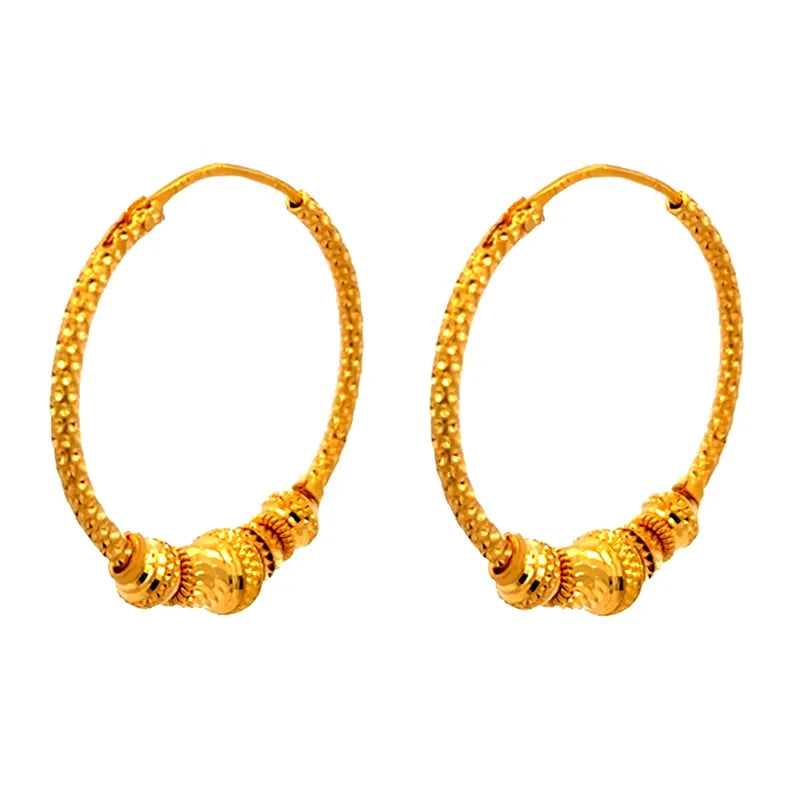Elegant 22K Yellow Gold Hoop Earrings for Timeless Style and Everyday Wear