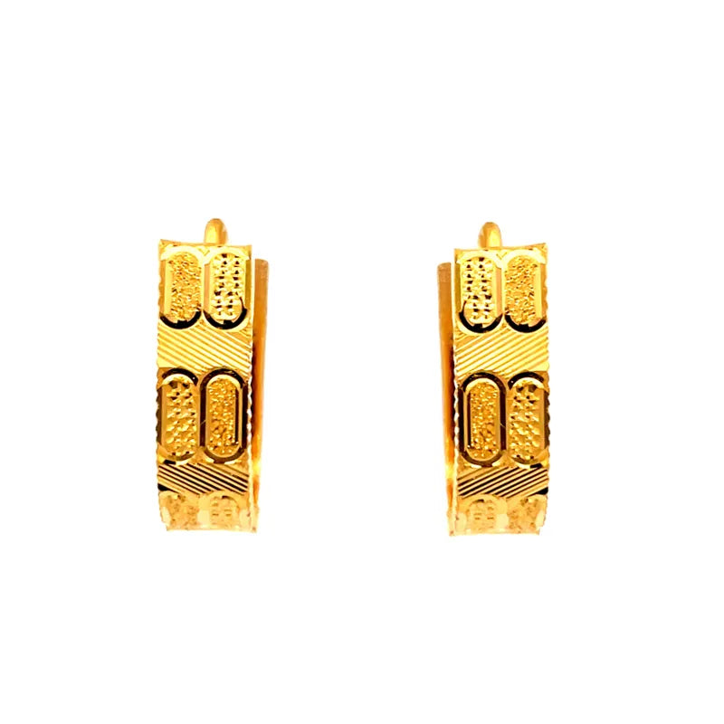 Elegant 22K Yellow Gold Hoop Earrings for Timeless Style and Everyday Wear