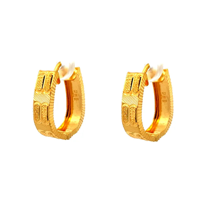 Elegant 22K Yellow Gold Hoop Earrings for Timeless Style and Everyday Wear