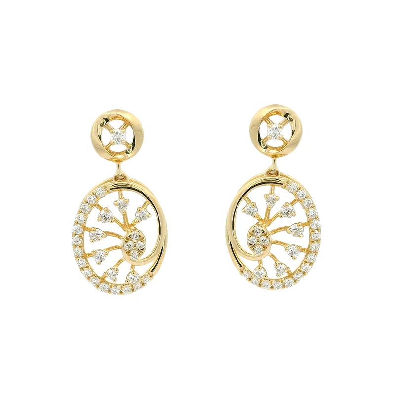 Elegant Gold Spiral Earrings