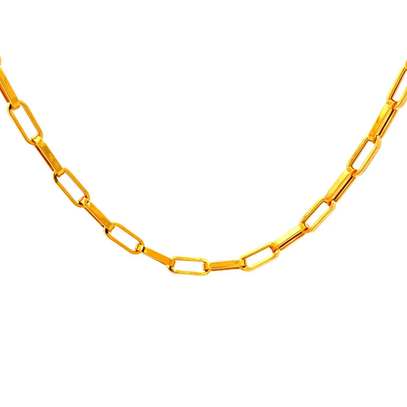 Elegant 22K Yellow Gold Chain for Timeless Everyday Sophistication and Versatile Accessory
