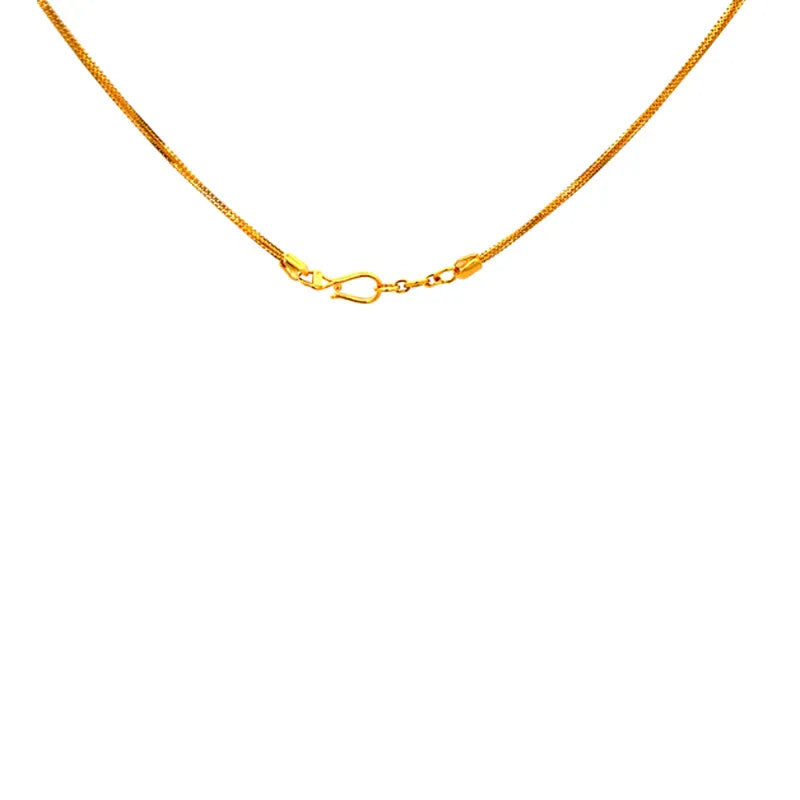 Elegant 22k Two Tone Fancy Gold Chain for Everyday or Special Occasions