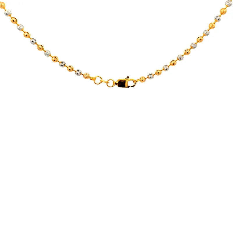 Elegant 22k Two Tone Gold Fancy Chain for Everyday Wear