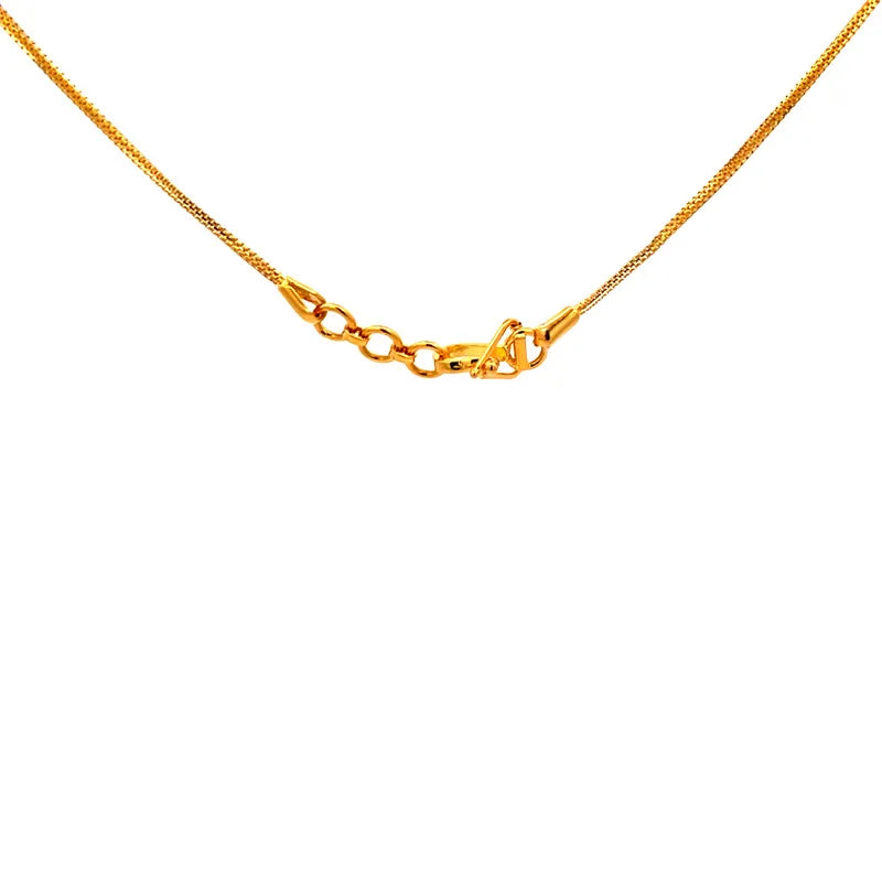 Elegant 22k Two Tone Fancy Gold Chain for Everyday Wear or Special Occasions
