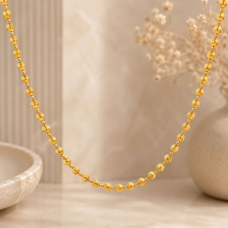22K Gold Fancy Chain - 17 inch