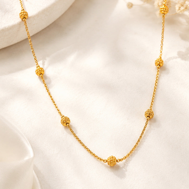 Elegant 22k Yellow Gold Fancy Chain with length 16 inch