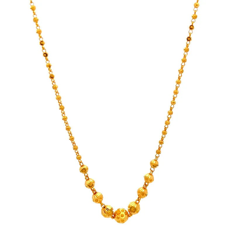 Elegant 22K Yellow Gold Fancy Chain for Versatile Everyday Wear