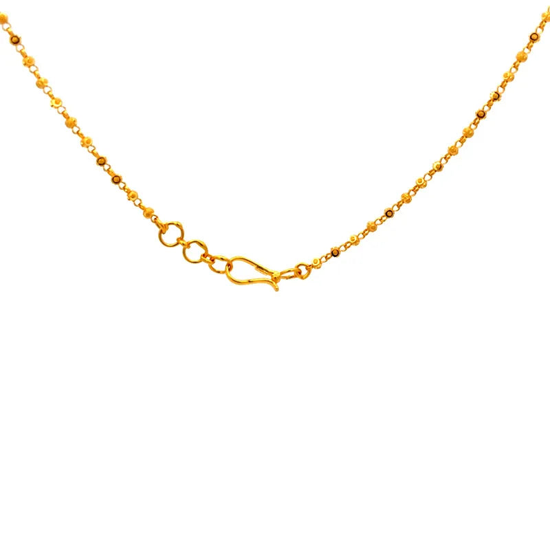 Elegant 22K Yellow Gold Fancy Chain for Versatile Everyday Wear