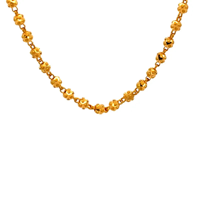 Elegant 22K yellow gold chain, perfect for everyday wear or special occasions