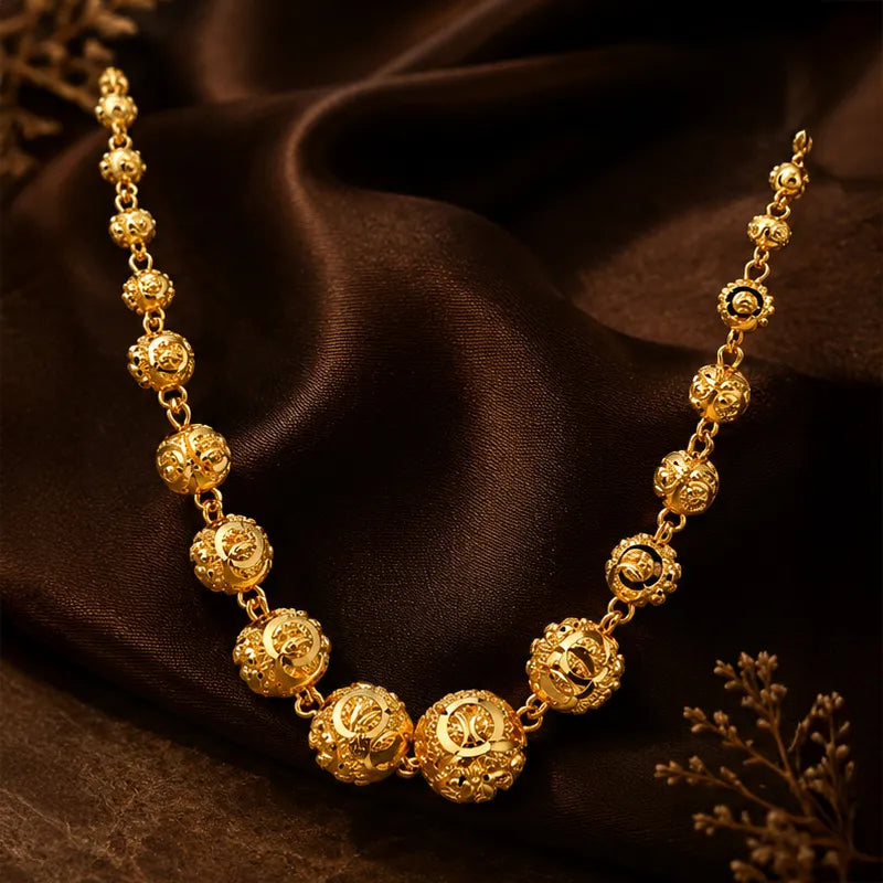 Elegant 22K Yellow Gold Fancy Chain Necklace for Timeless Everyday Style