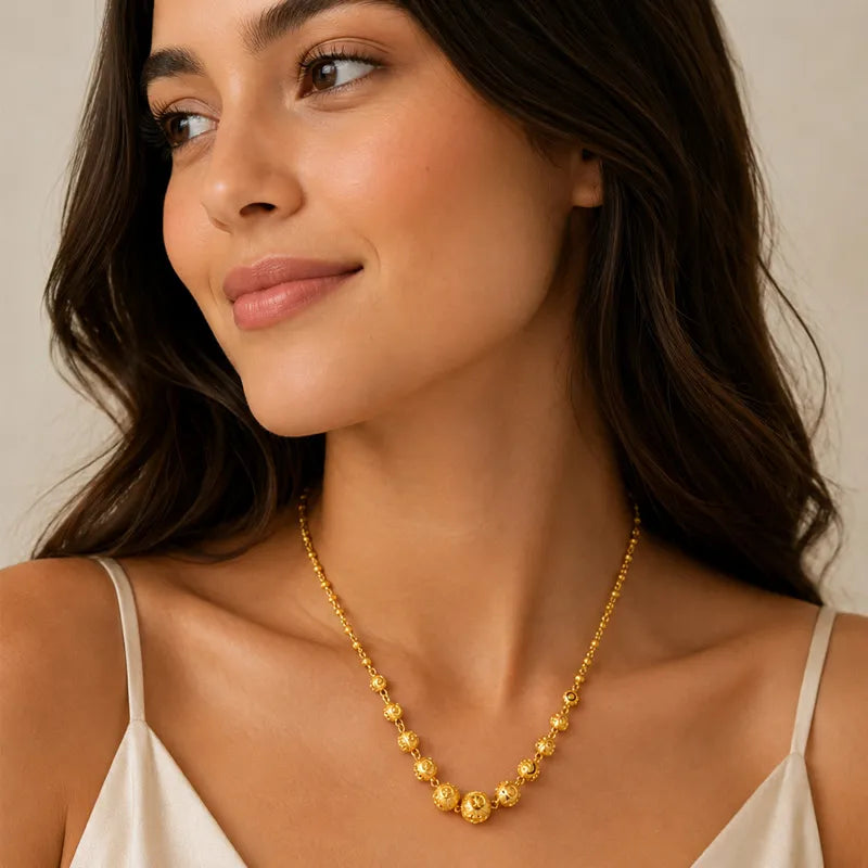 Elegant 22K Yellow Gold Fancy Chain Necklace for Timeless Everyday Style
