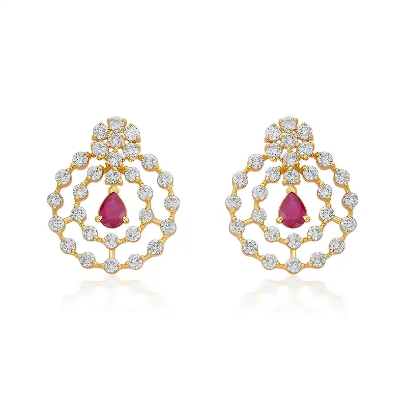 Contemporary Royalty Gemstone studded Diamond Pendant Set