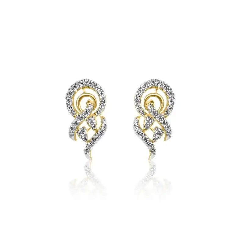 Elegant 18K Two Tone Gold Diamond Mangalsutra Necklace Set for Women