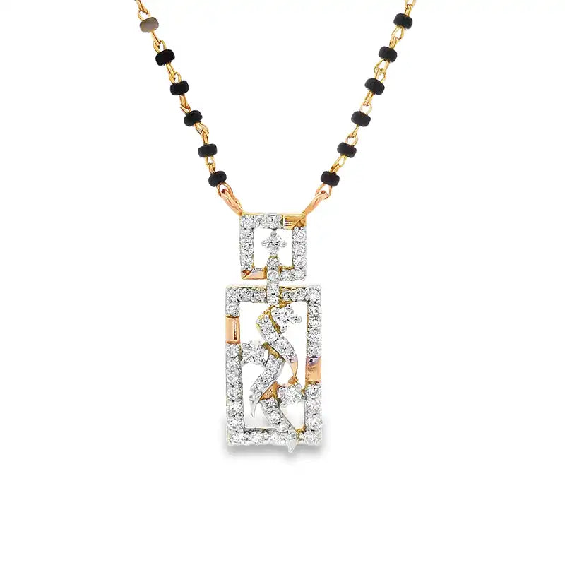 Dainty 18K Gold Diamond Pendant Necklace with Subtle Brilliance