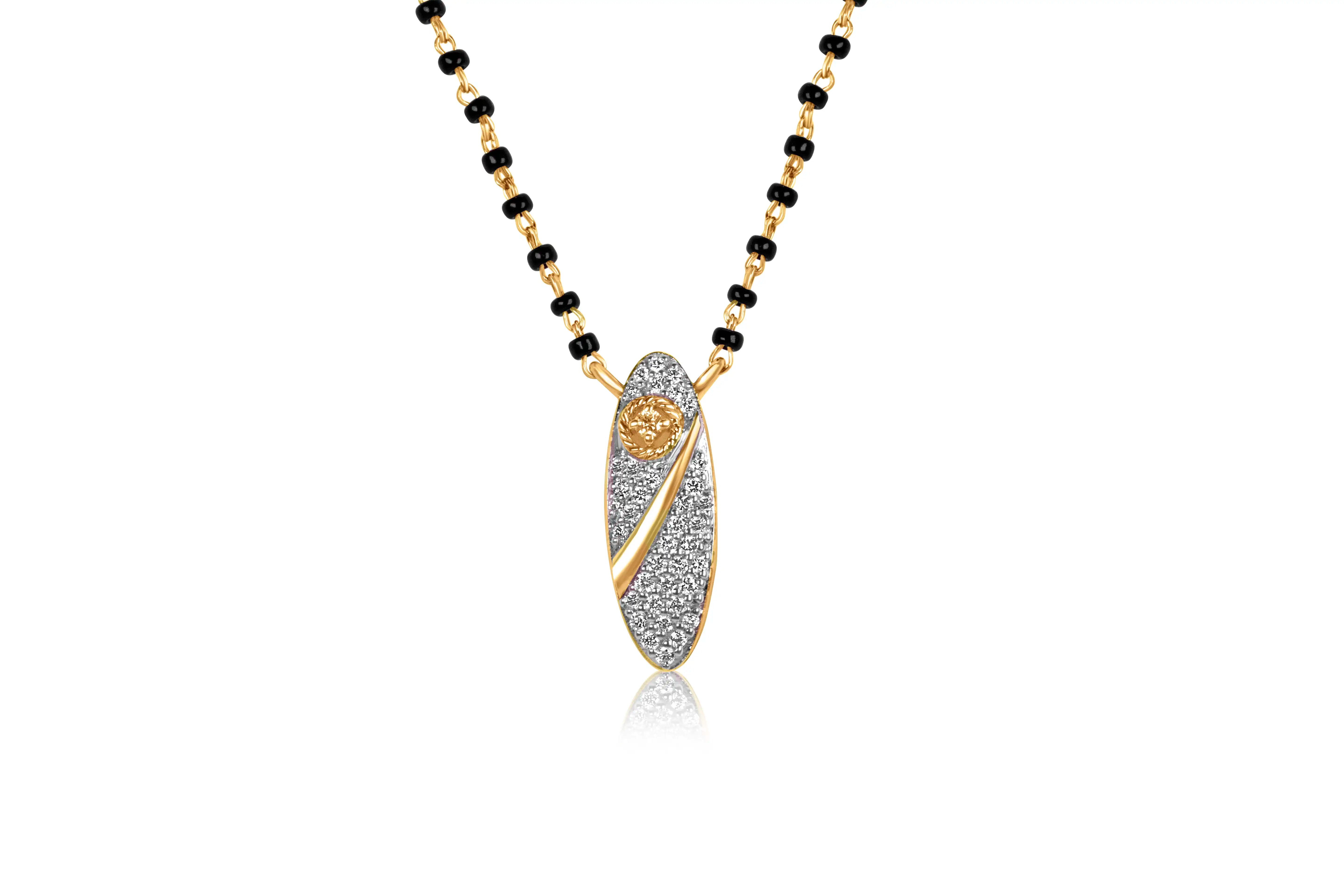 Minimalist 18K Gold Mangalsutra Necklace for Daily wear
