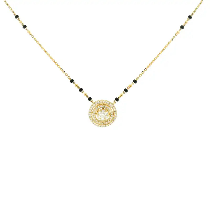Everyday Wear Diamonds Mangalsutra in 18K Yellow Gold for Timeless Style