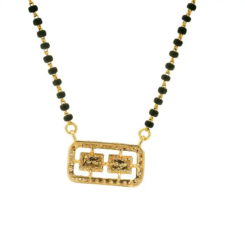 Elegant 18K Yellow Gold Diamond Mangalsutra Necklace for Today's Woman