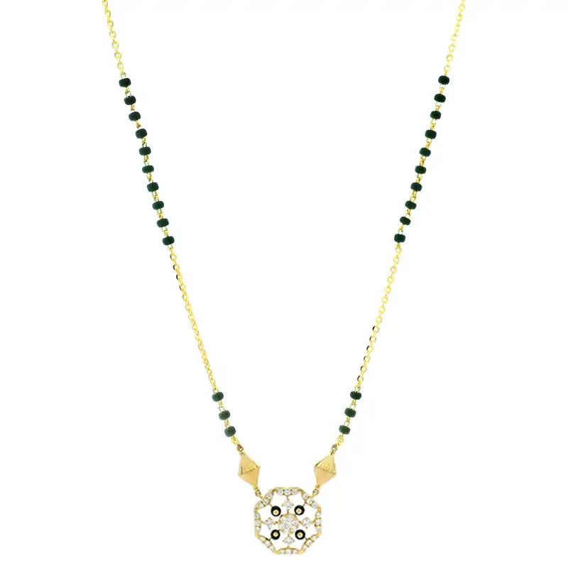 Octa Gold Diamond Pendant Mangalsutra  for Everyday Wear
