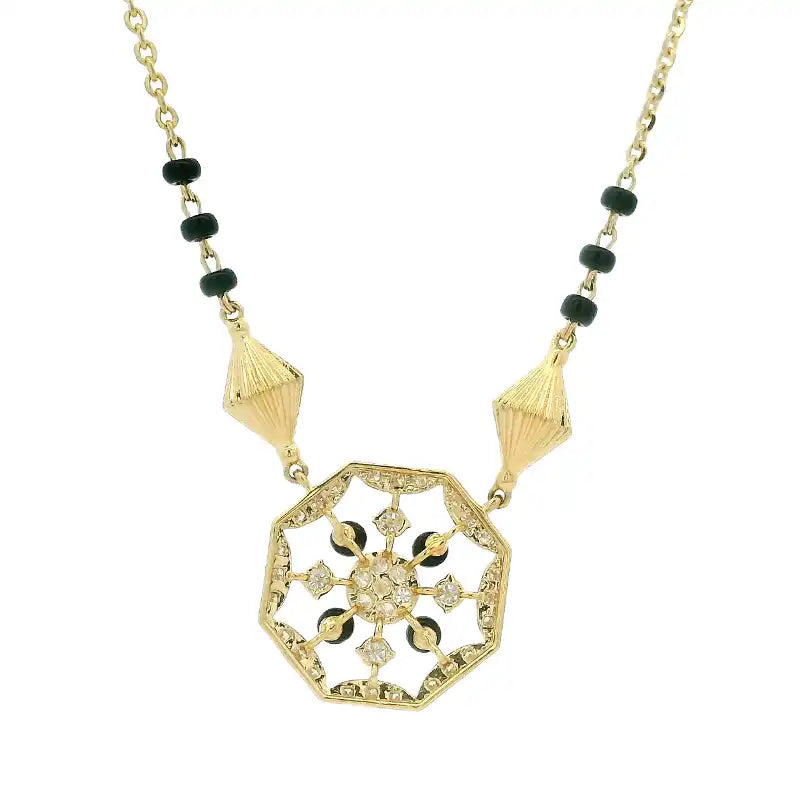 Octa Gold Diamond Pendant Mangalsutra  for Everyday Wear