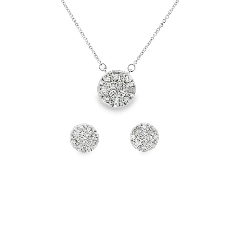 Dainty Diamond Pendant Set