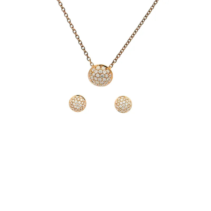 Modest Diamond Pendant Set
