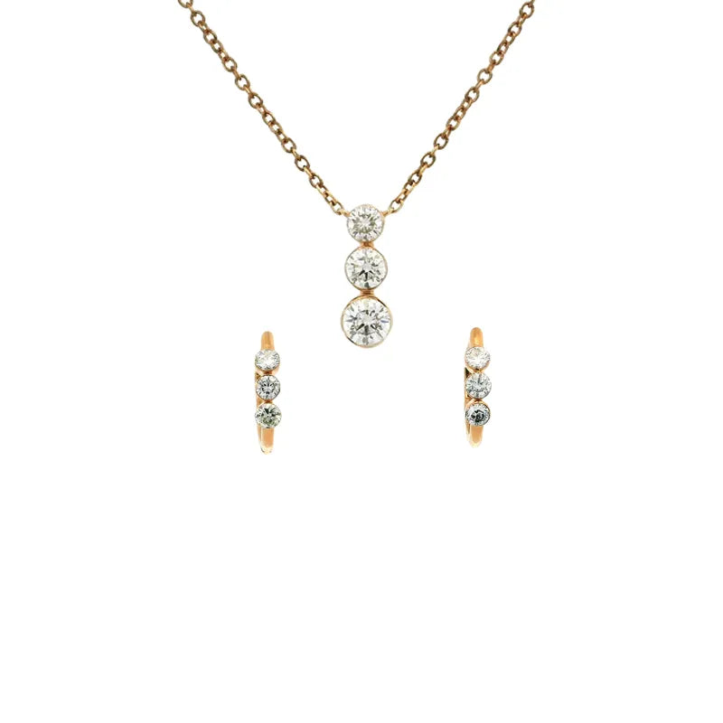 Elegant Diamond Pendant Set