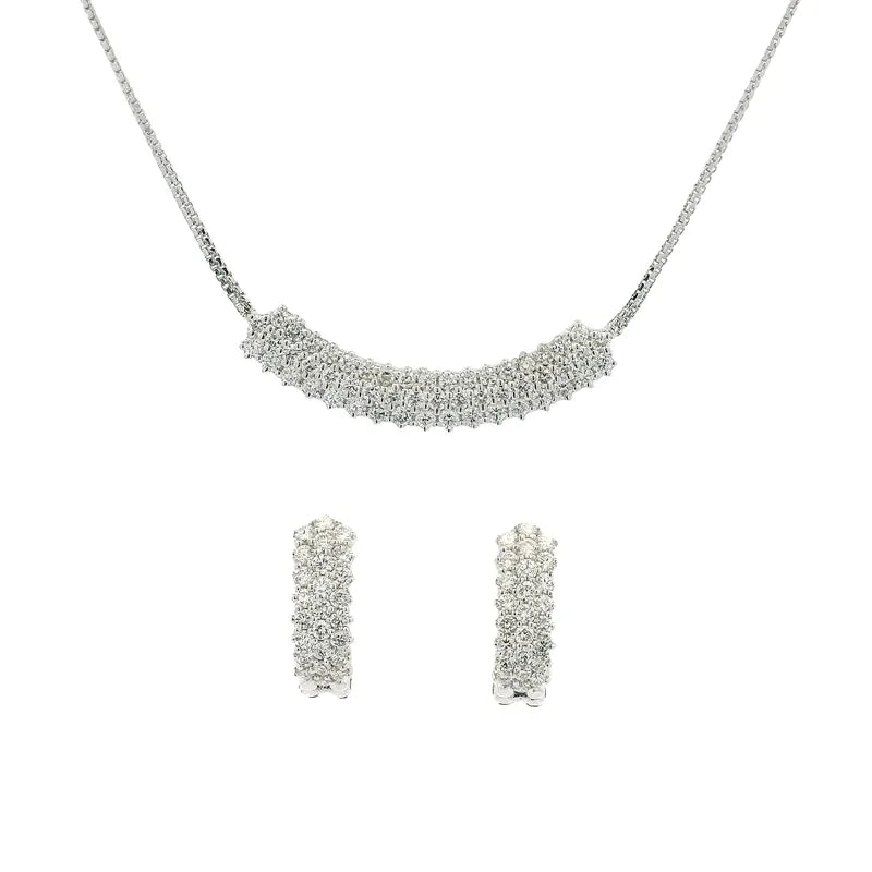 Elegant White Gold Diamond Set