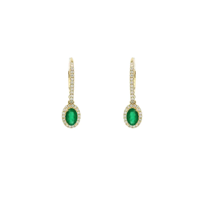 Emerald and Gold Diamond Necklace Set