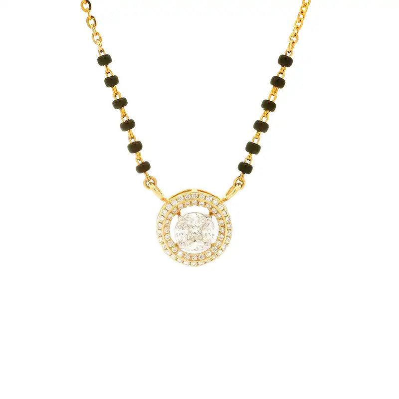 Circle of Life Gold Diamond Pendant Necklace for Everyday Wear