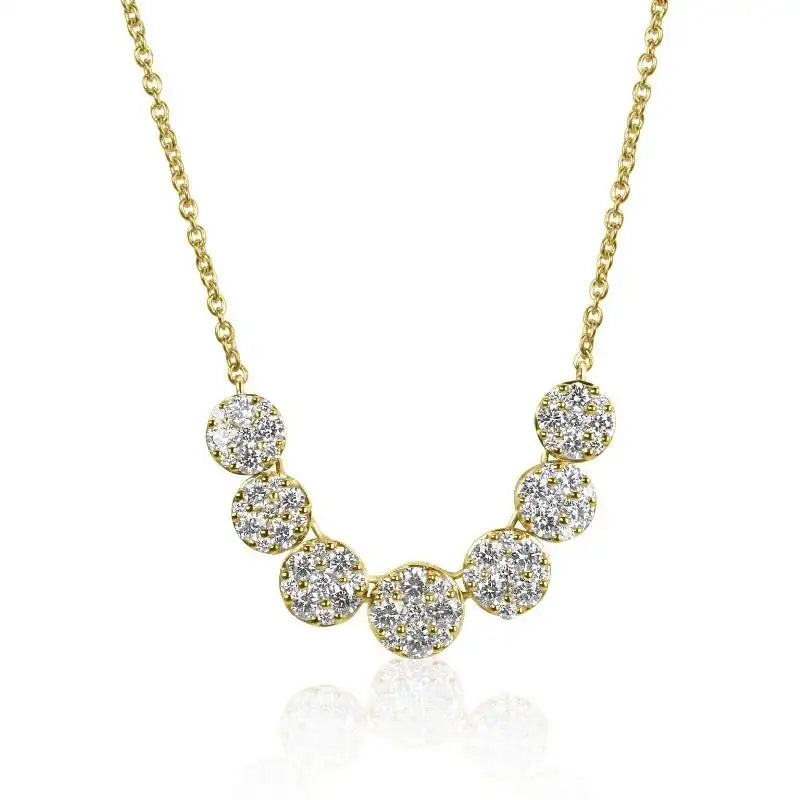 Modern Diamond Mangalsutra on 18K Yellow Gold