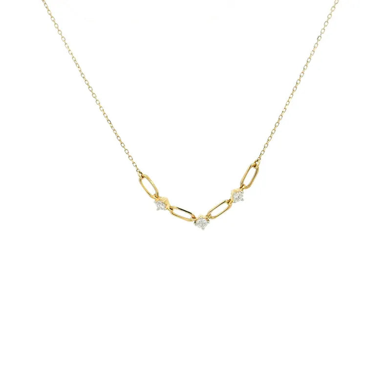 Minimalist Gold Diamond Chain Necklace
