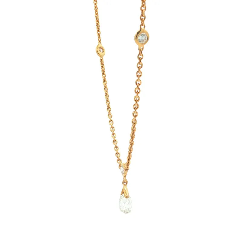 Yellow Gold Diamond Pendant Necklace