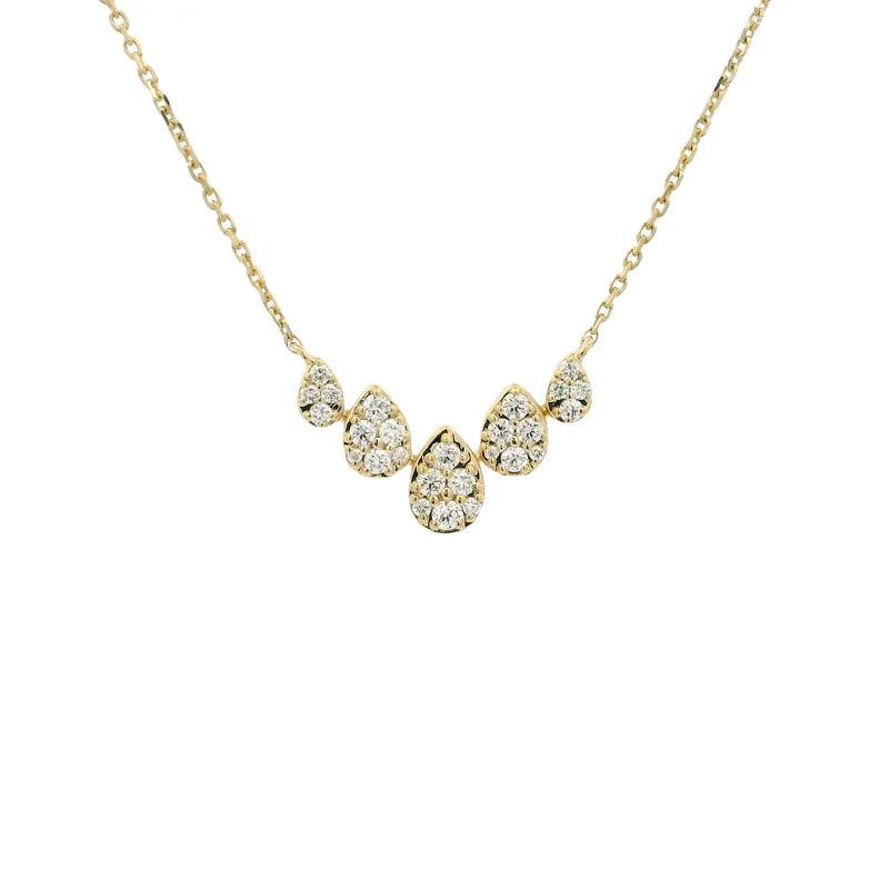 Elegant Gold Teardrop Pendant Necklace