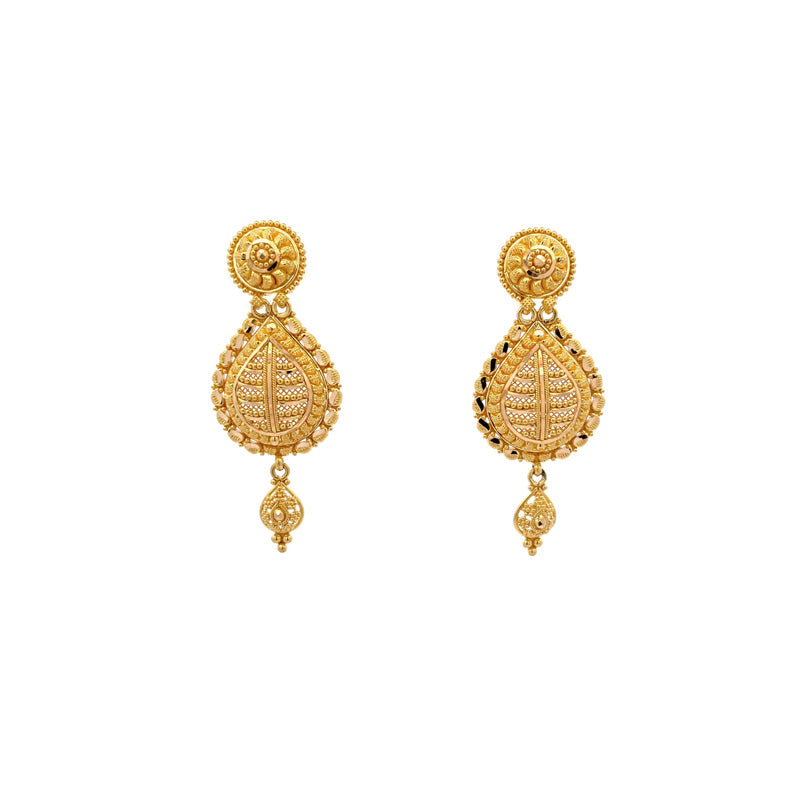 22K Gold Necklace and Earrings Set