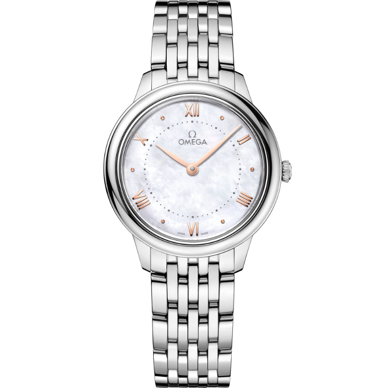 De Ville Prestige Quartz Mother-Of-Pearl Dial Stainless Steel Watch