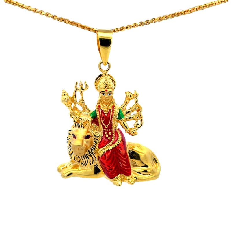Devi Maa Gold Pendant |Sherawali MATA Rani