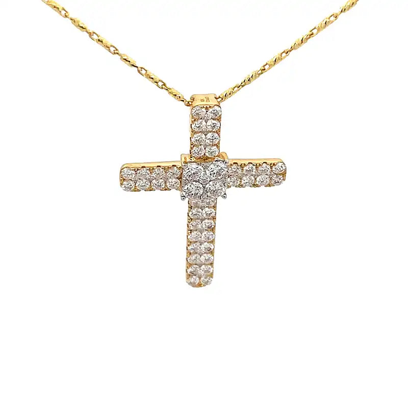 Diamond-encrusted Cross Pendant