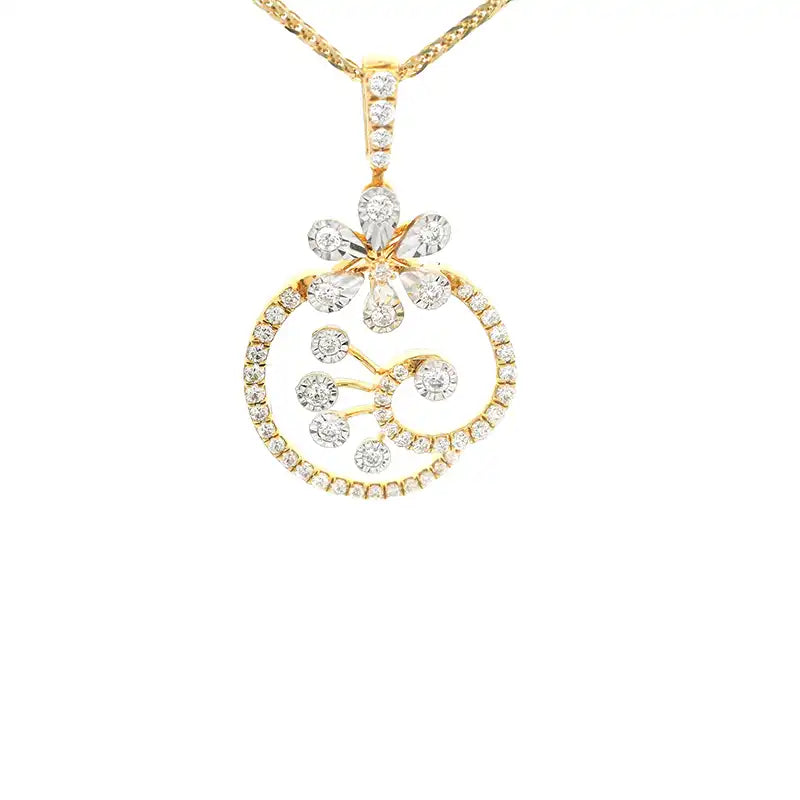 18K Gold Diamond Pendant