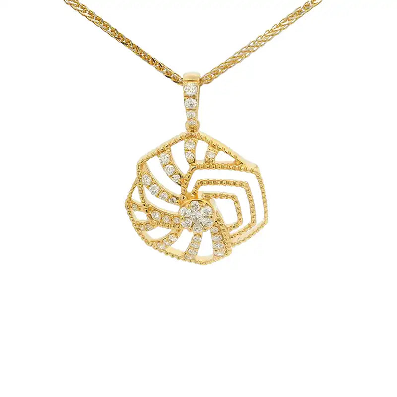 18K Gold Diamond Pendant