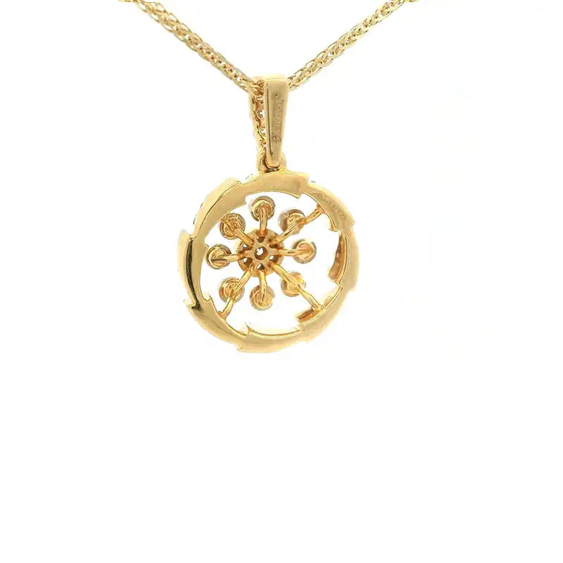 18K Gold Diamond Pendant