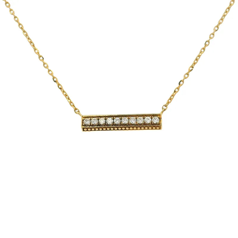 Sleek Gold Bar Necklace