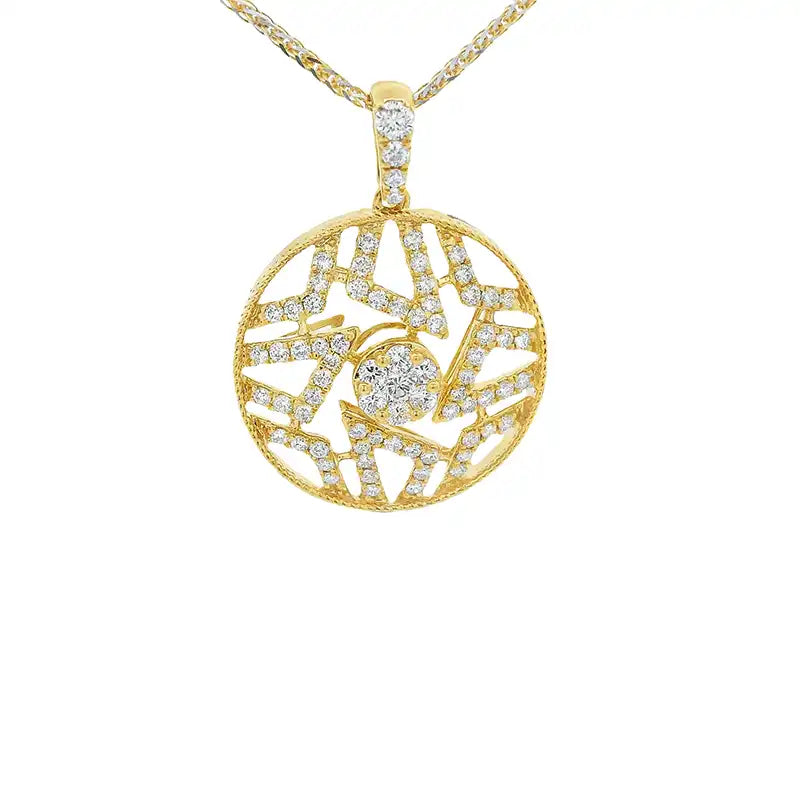 18K Gold Diamond Pendant