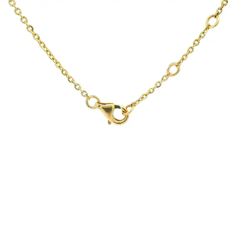 Abstract 18K Yellow Gold Necklace with Diamond Accent for Timeless Style
