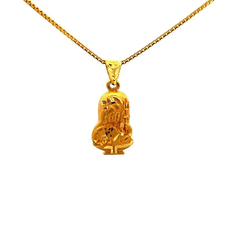 Shiva - Parvati 22K Gold pendant