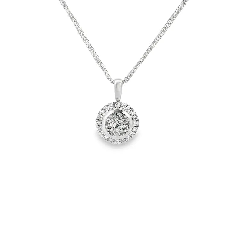 Elegant Diamond Pendant Set