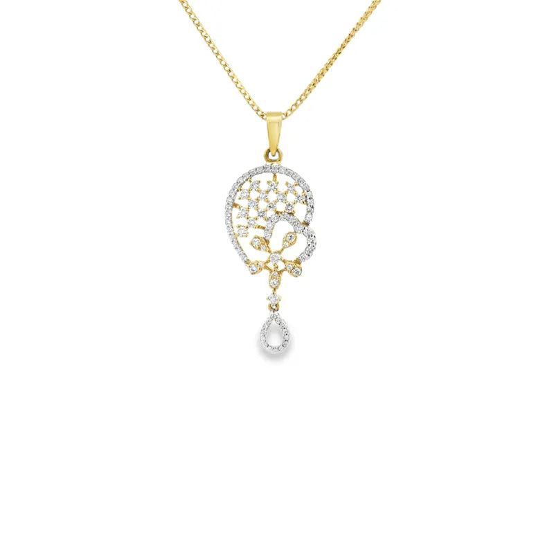 Elegant Diamond Pendant Set