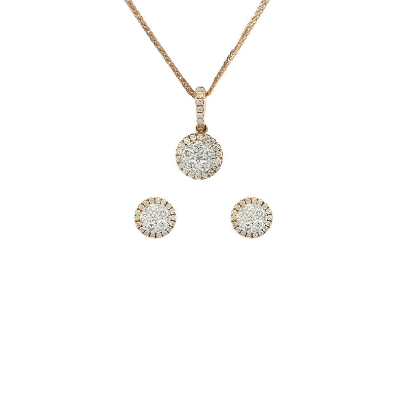 Elegant Diamond Pendant Set
