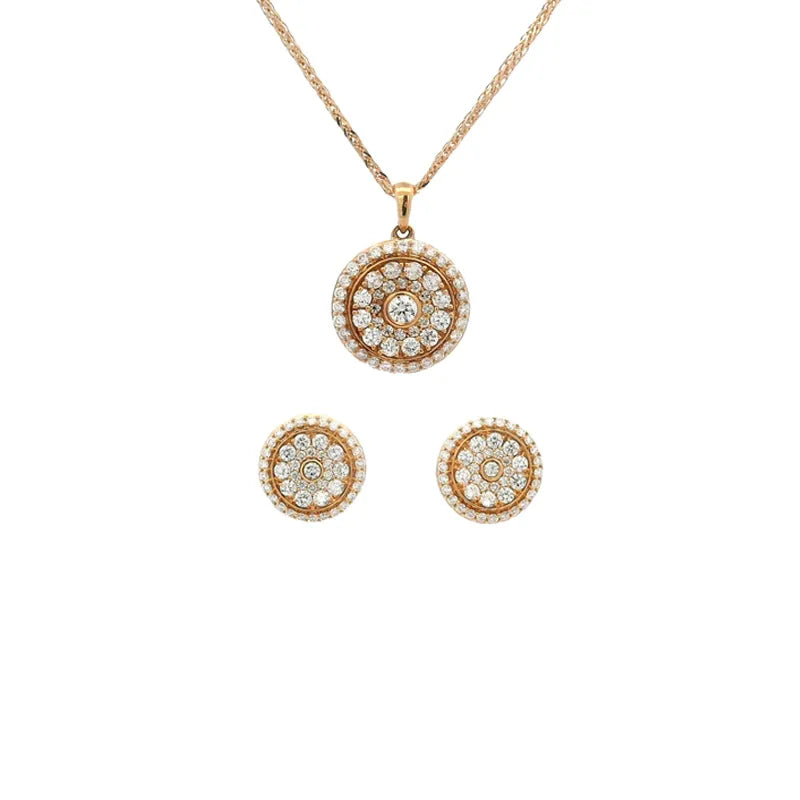 Elegant Diamond Pendant Set