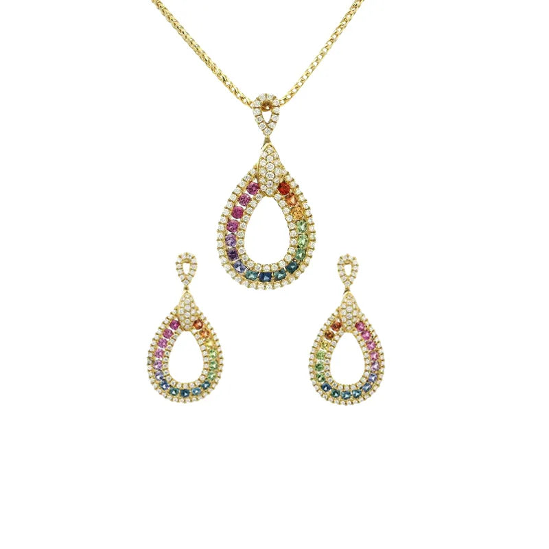 Elegant Gold and Gemstone Pendant