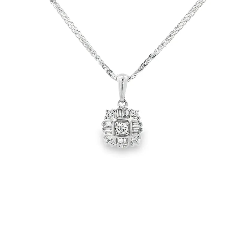 Modest Diamond Pendant Set